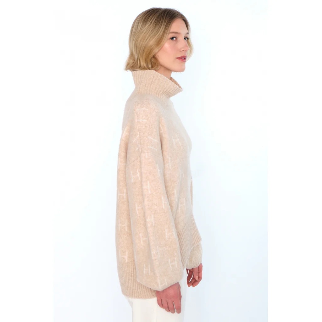 HÉST - Fam Short Genser - Light Beige Mel - Bilde 4