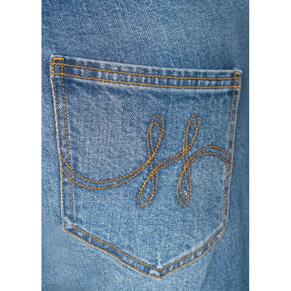 HÉST - Irina Wide Jeans - Medium Blue Denim - Bilde 5