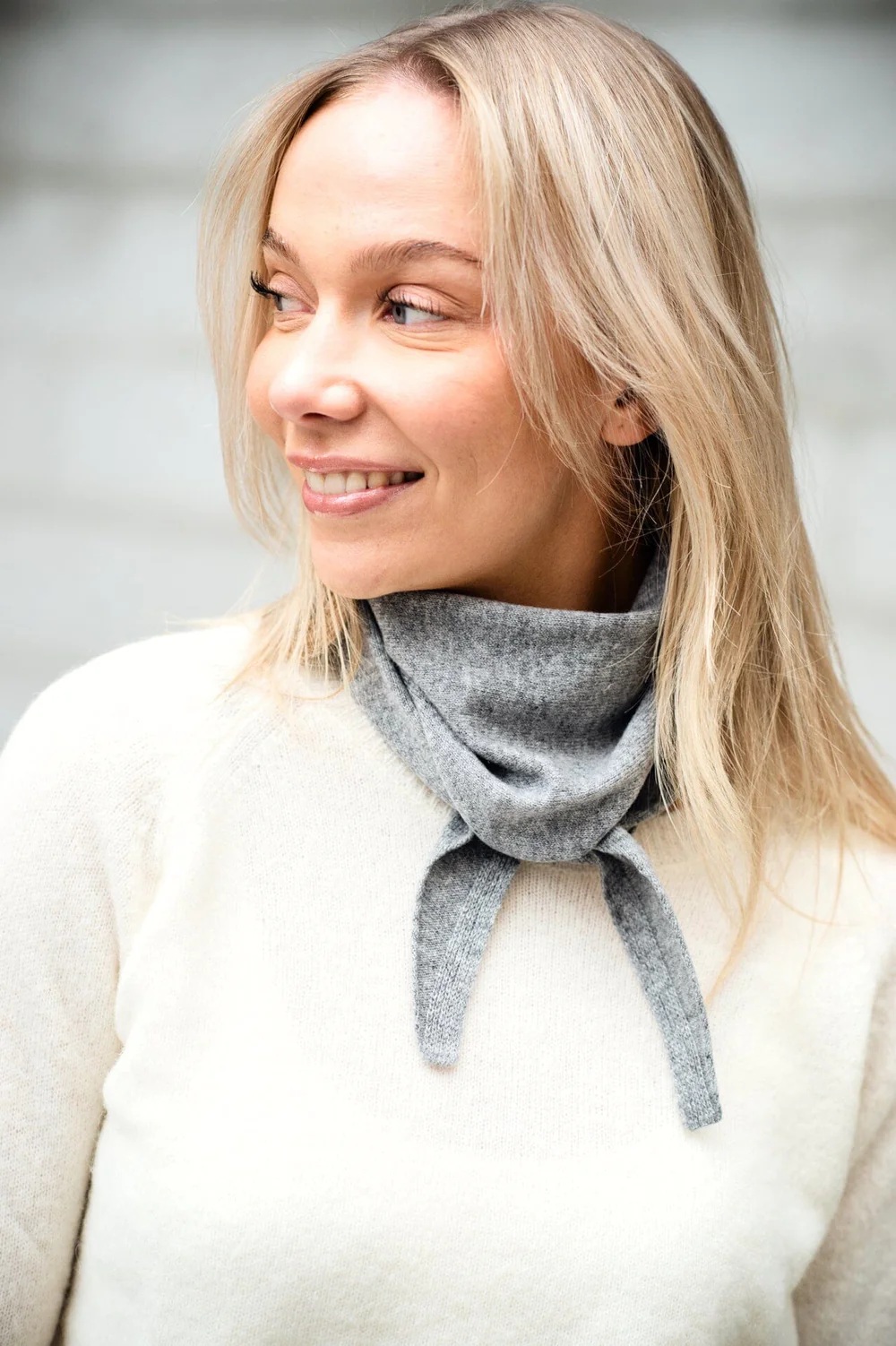 Arnie says - Audrey Cashmere Skjerf - Lt Grey - Bilde 2