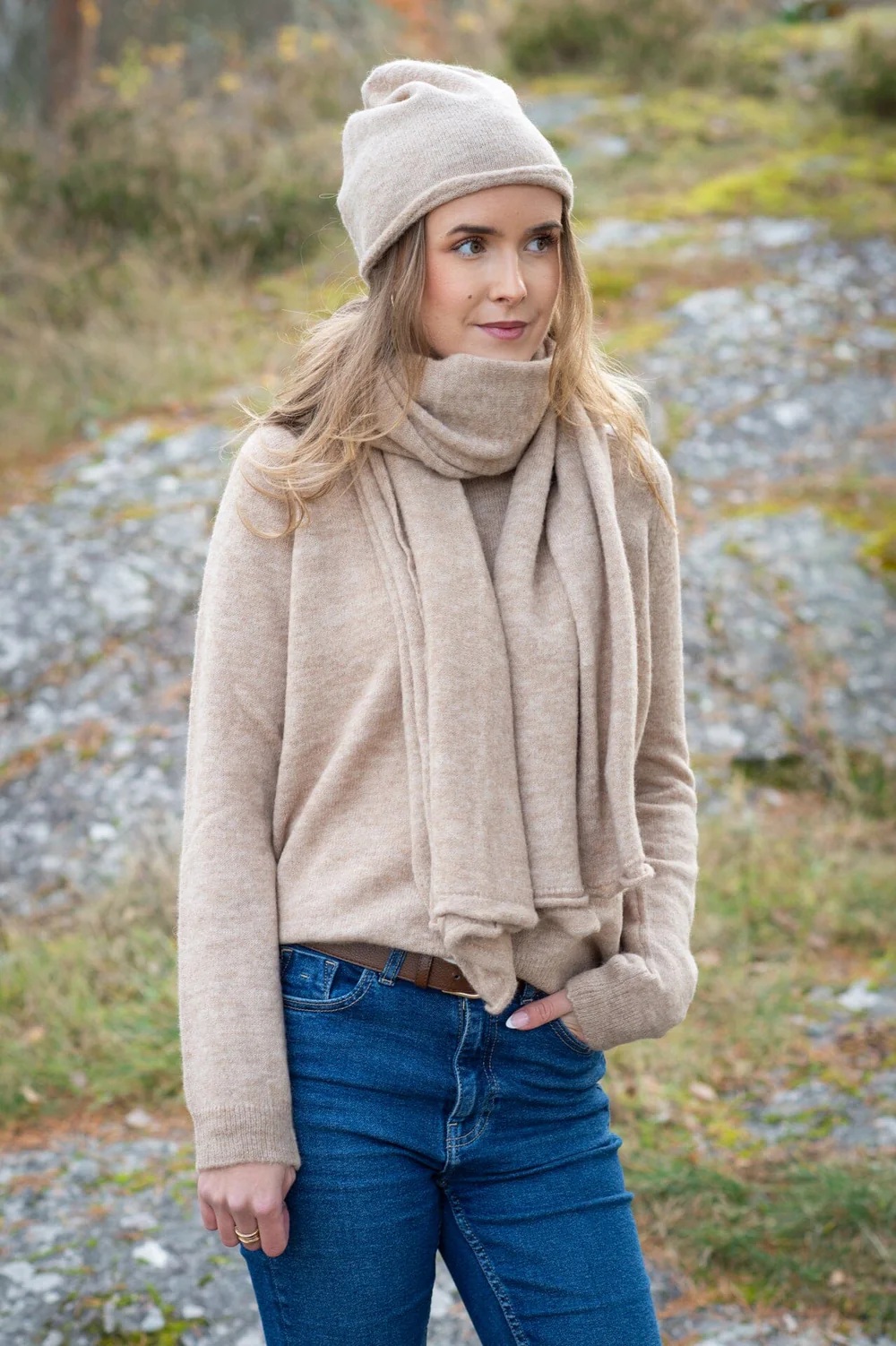 Arnie says - Goya Skjerf - Beige Mel