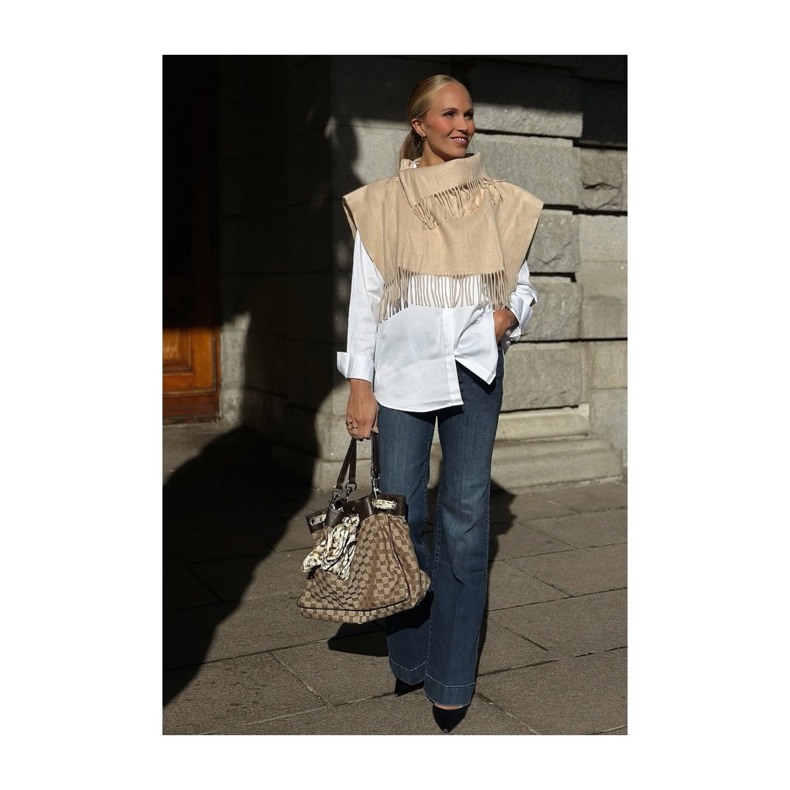 Nohr Studio - Oda Hals m/ Frynser - Offwhite - Bilde 4