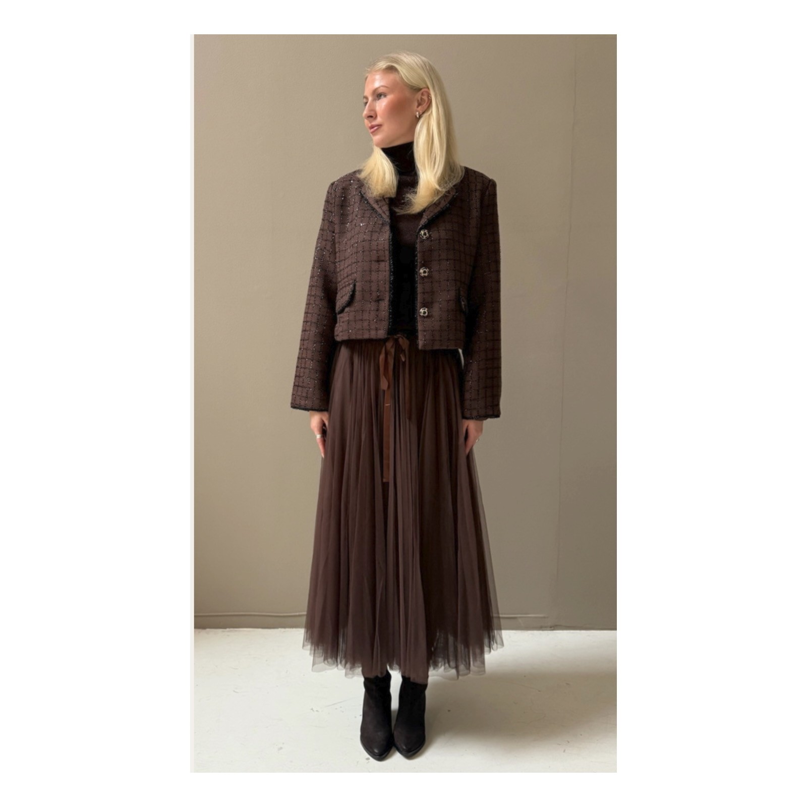 Choklate Paris - Tyll Skjørt - Chocolate