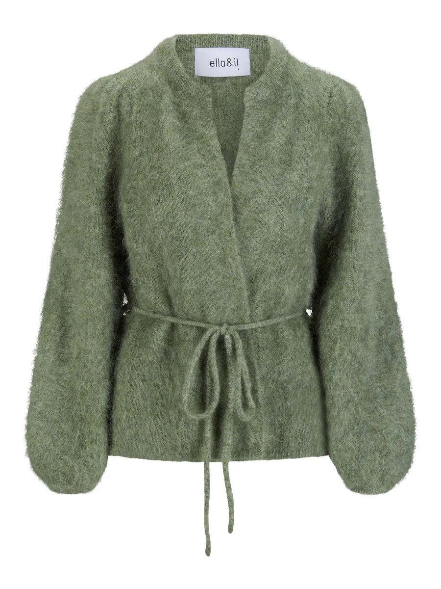 Ella & il - Fredrikke Chunky Cardigan - Sage Green