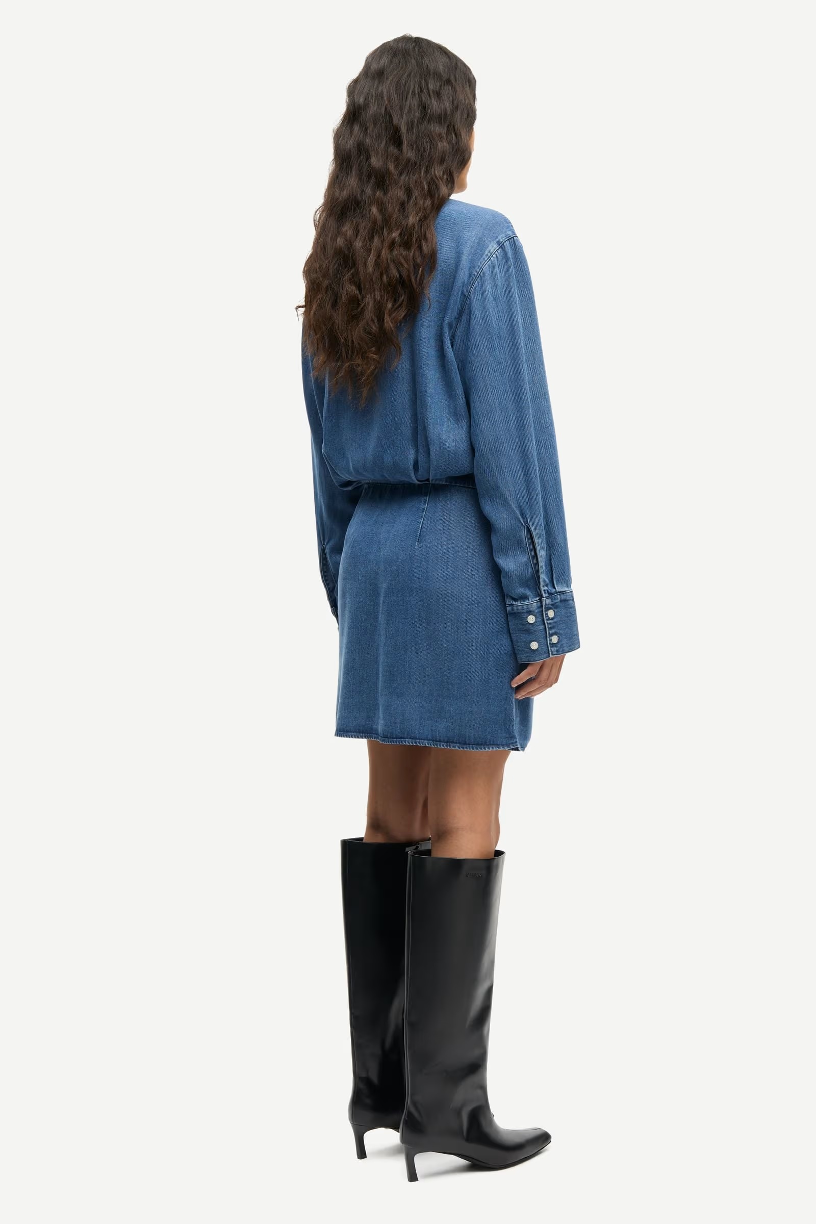 Samsøe - Sasky Kjole - Medium Denim Blue - Bilde 2