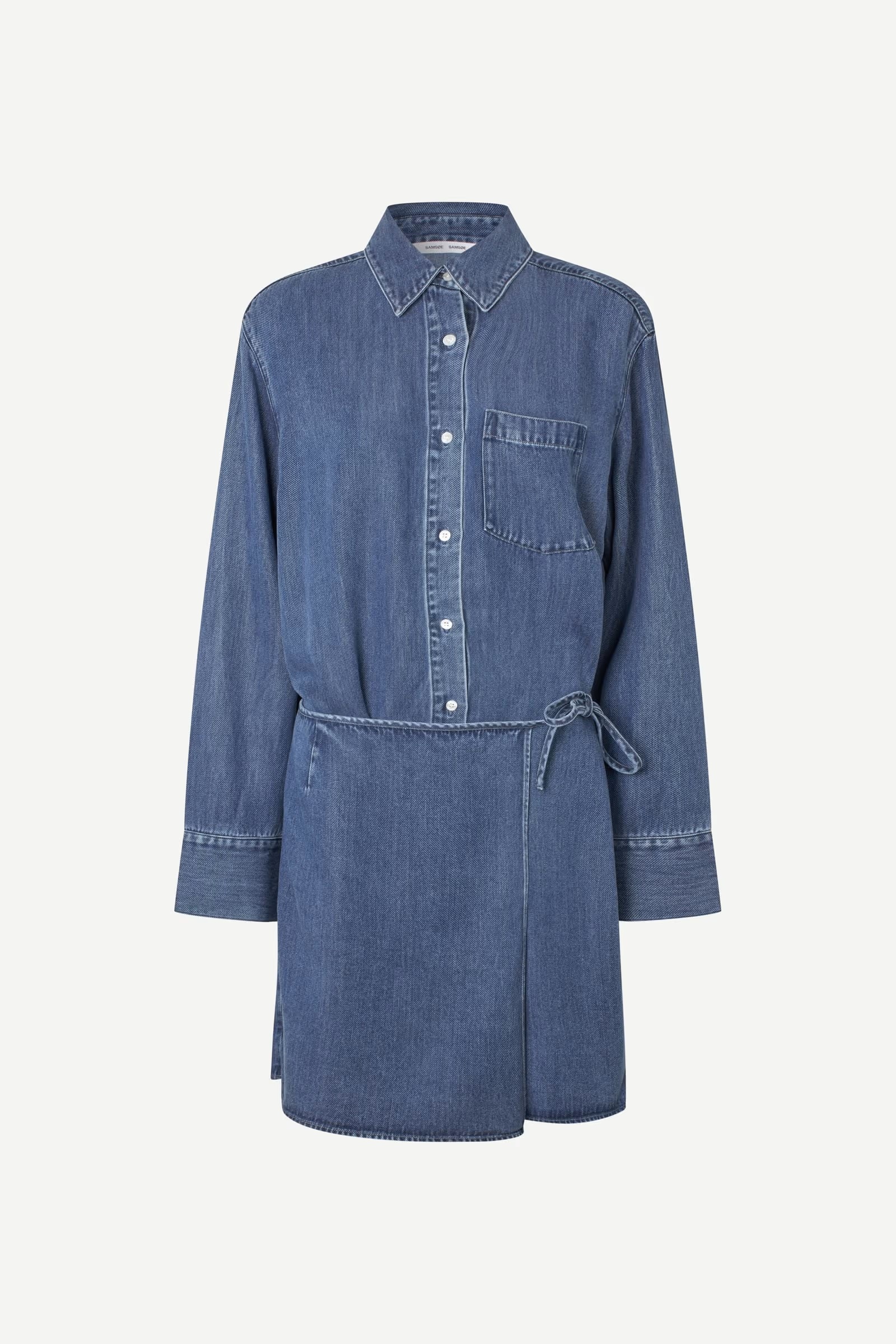 Samsøe - Sasky Kjole - Medium Denim Blue - Bilde 3