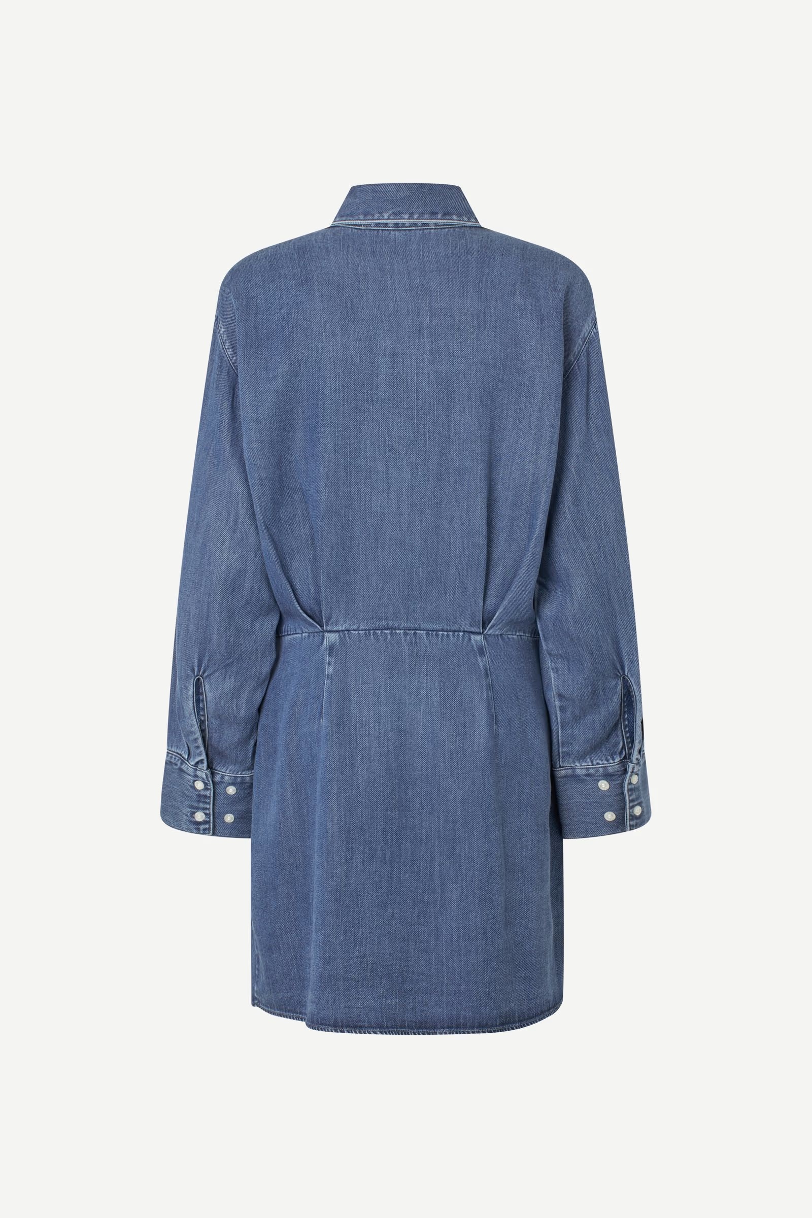 Samsøe - Sasky Kjole - Medium Denim Blue - Bilde 4