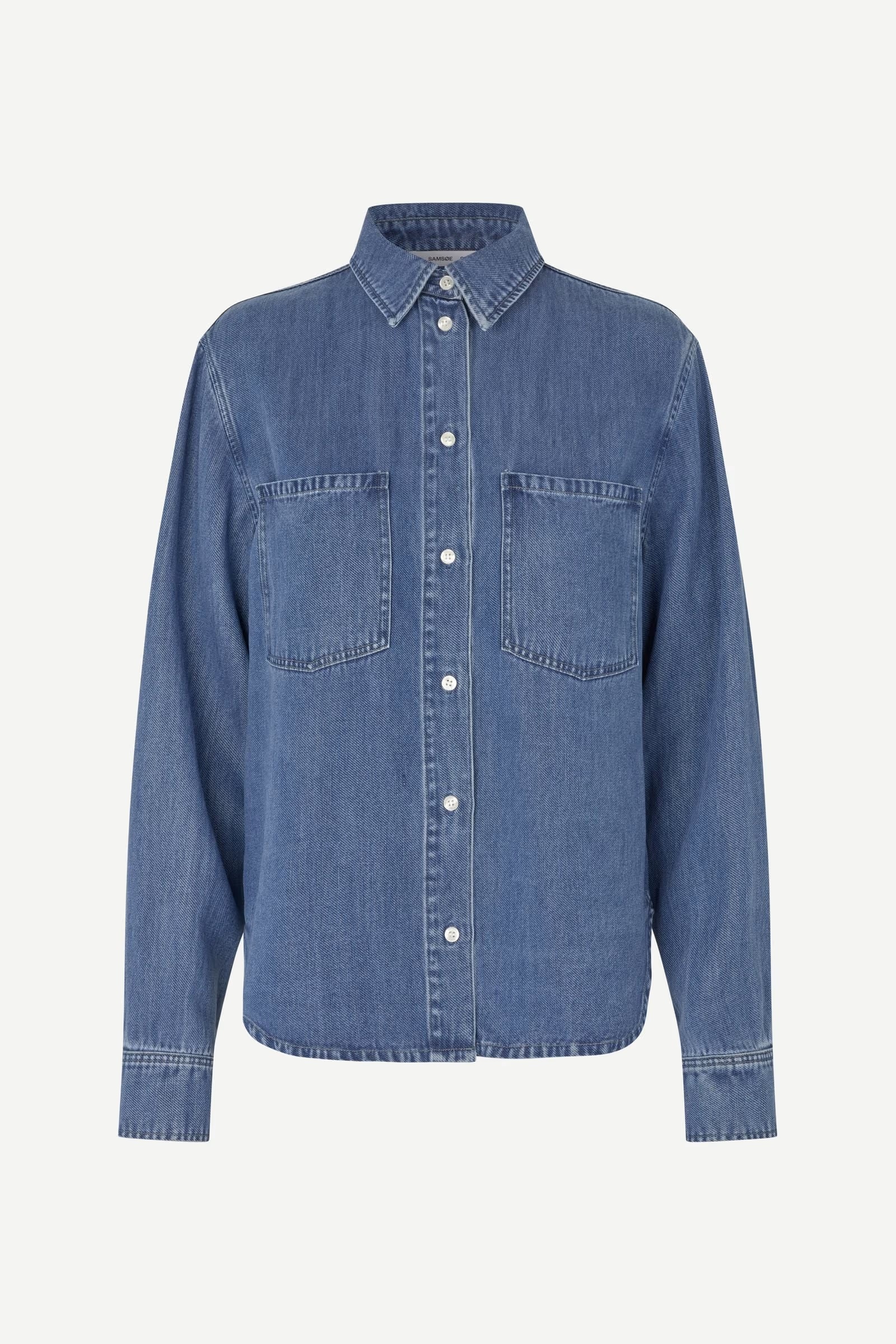 Samsøe - Sabexy Skjorte - Medium Denim Blue - Bilde 2