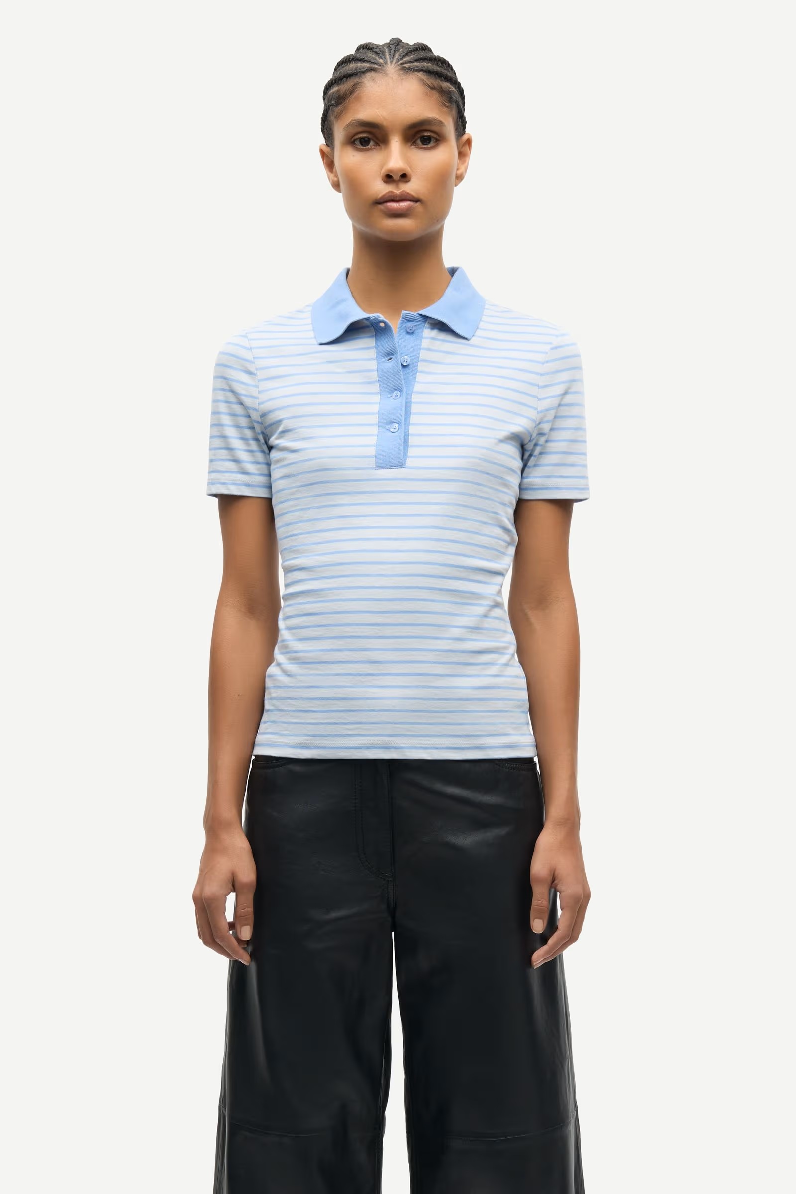 Samsøe - Saella Polo Tshirt - Bel Air Stripe