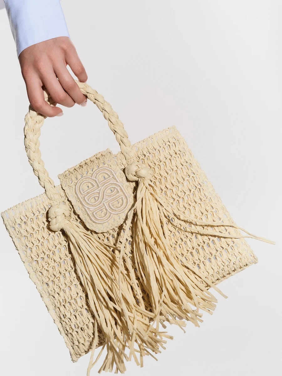 Ella & il - Sigrid Strå Veske - Beige