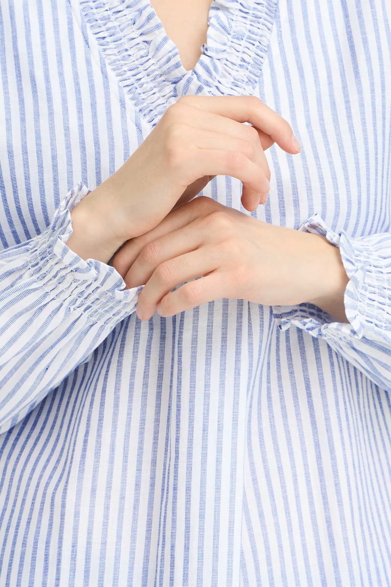 Pulz - PZAudrey Bluse - Blue Stripe - Bilde 8