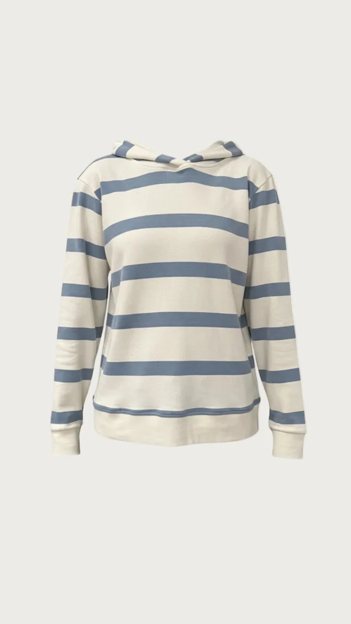 Blue - Jodi Hoodie Genser - Ecru/Dark Sky