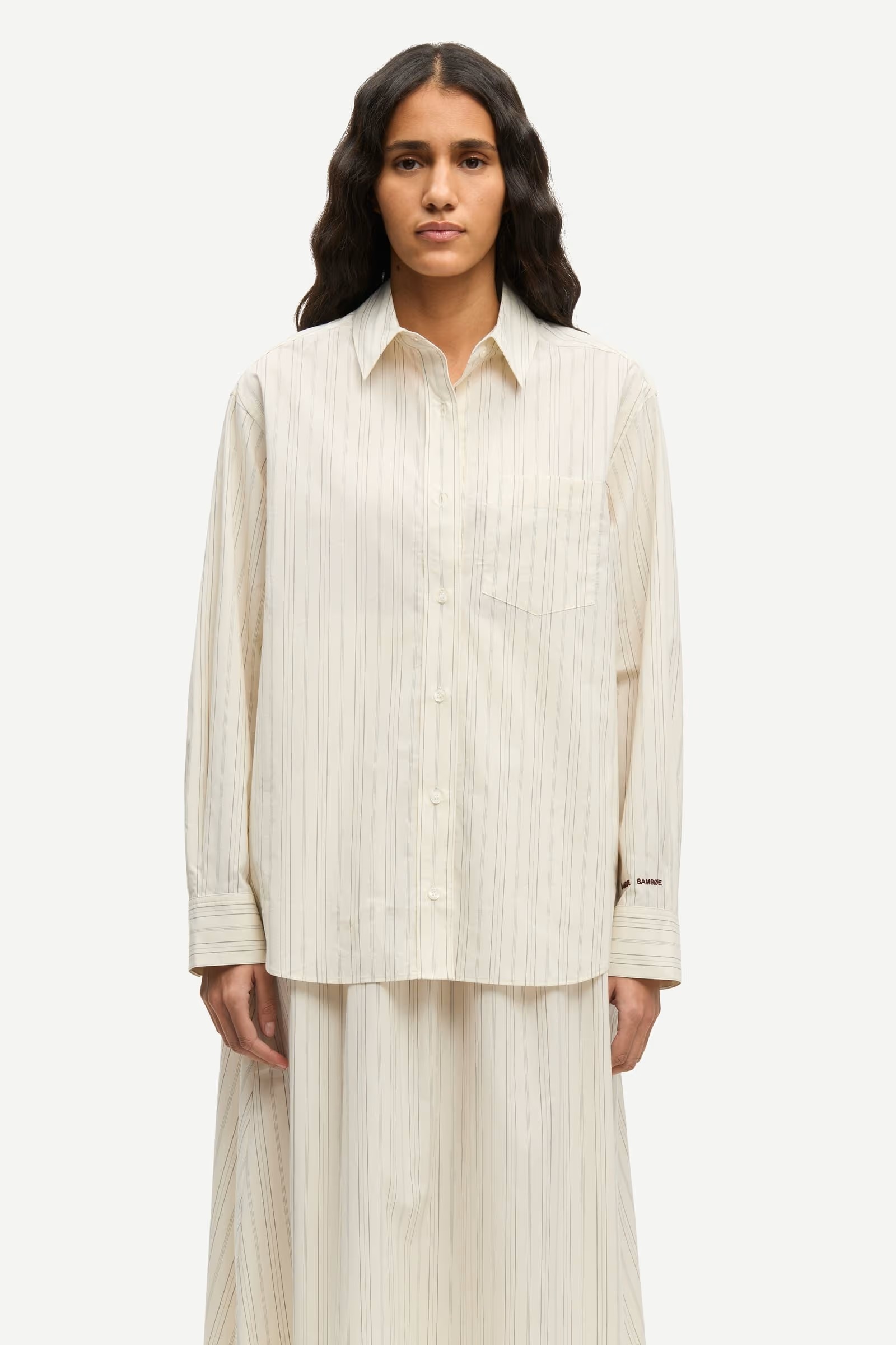 Samsøe - Salova Skjorte - Bone Stripe