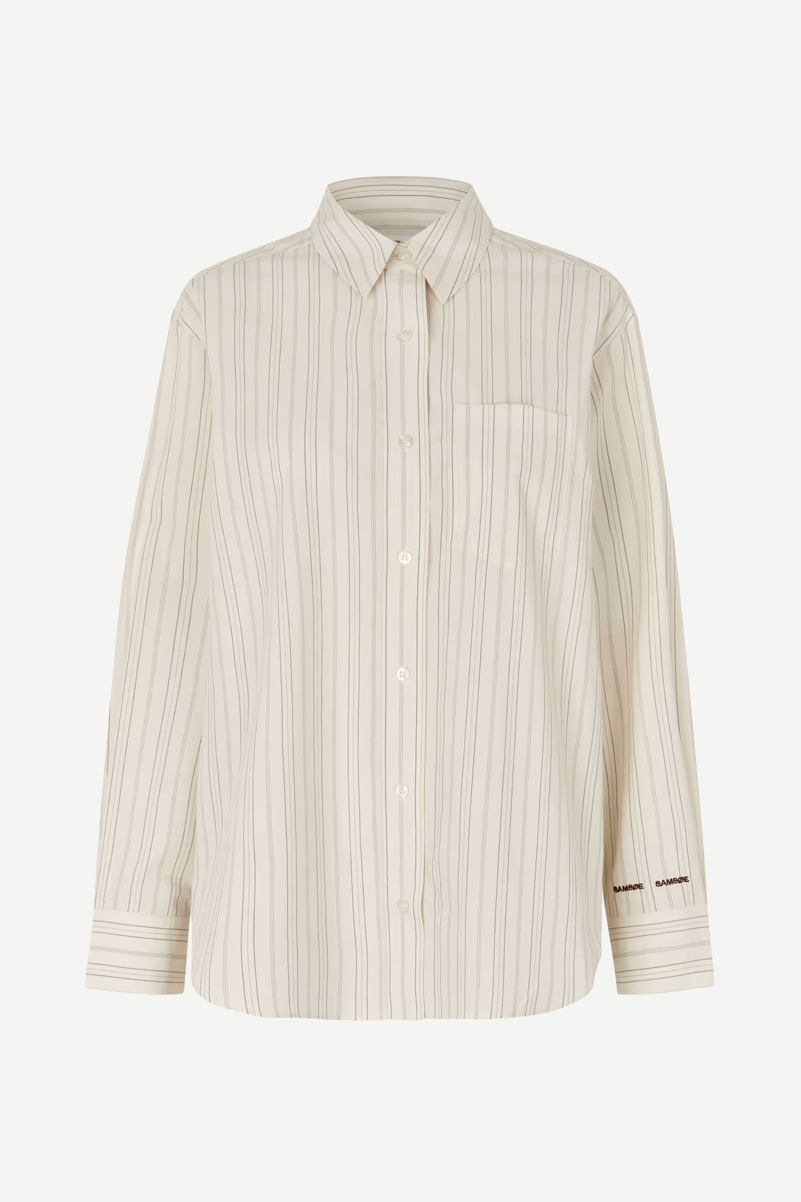 Samsøe - Salova Skjorte - Bone Stripe - Bilde 2