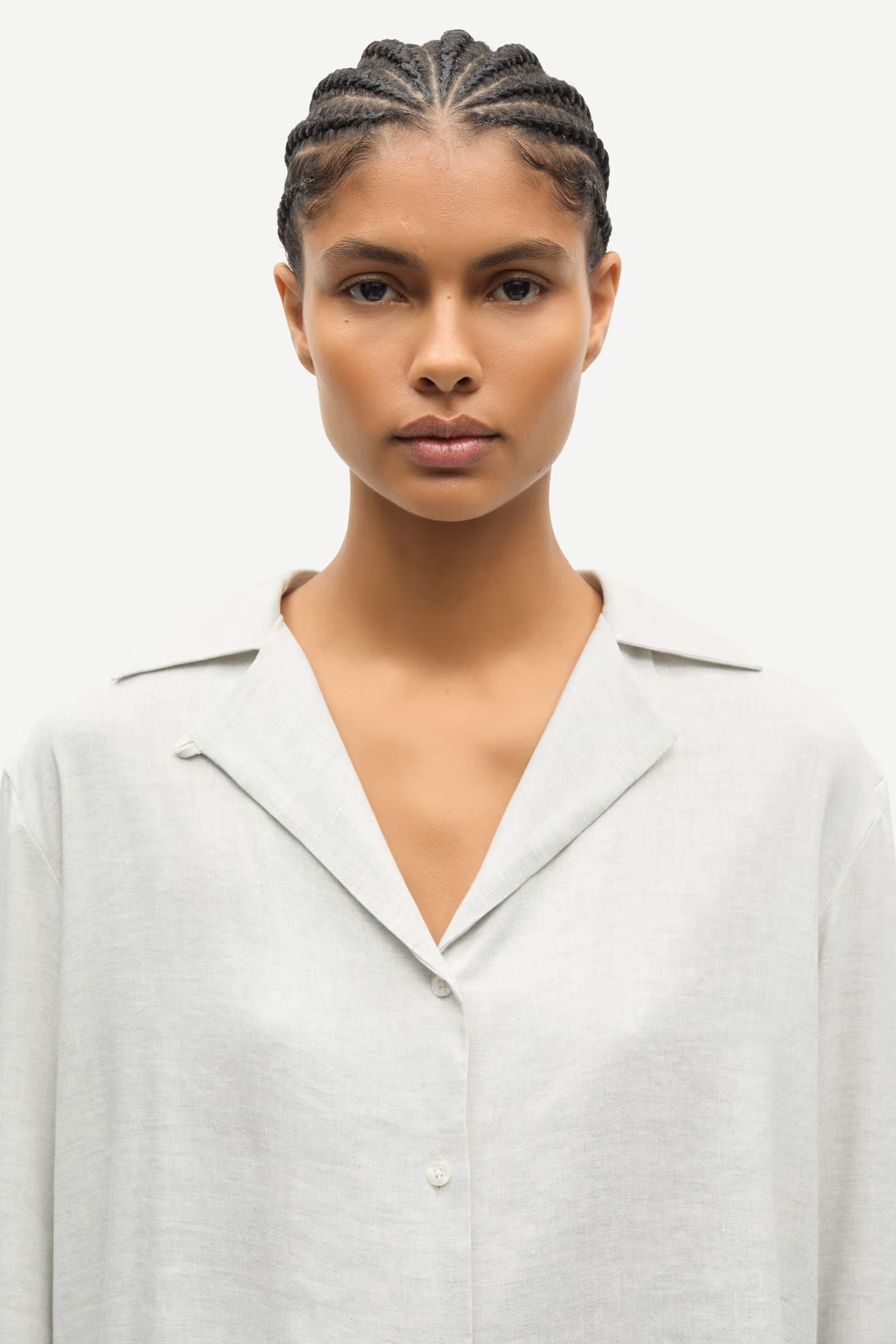 Samsøe - Saiben Skjorte - Light Grey Mel - Bilde 4