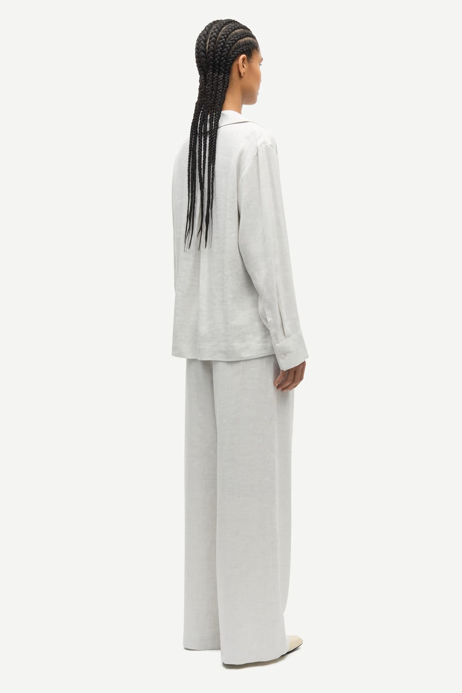 Samsøe - Saiben Skjorte - Light Grey Mel - Bilde 5