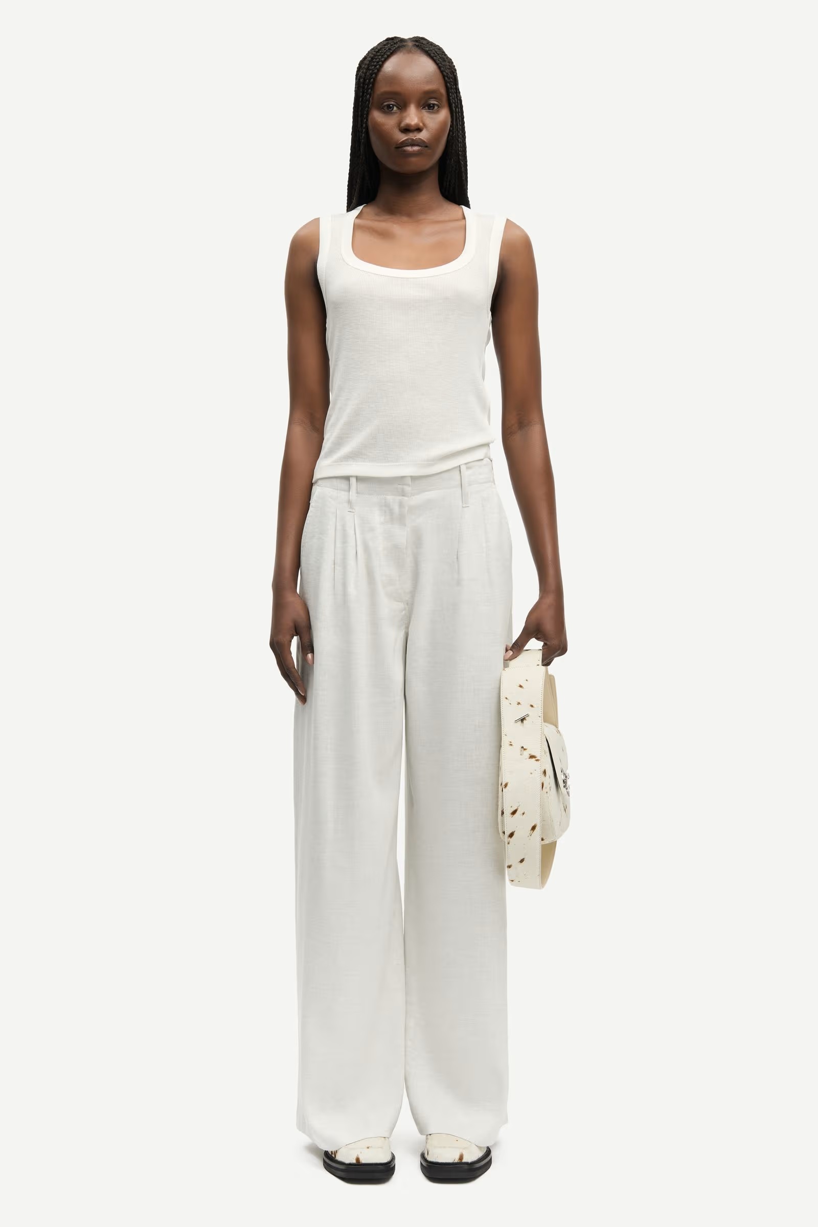 Samsøe - Saiben Bukse - Light Grey Mel