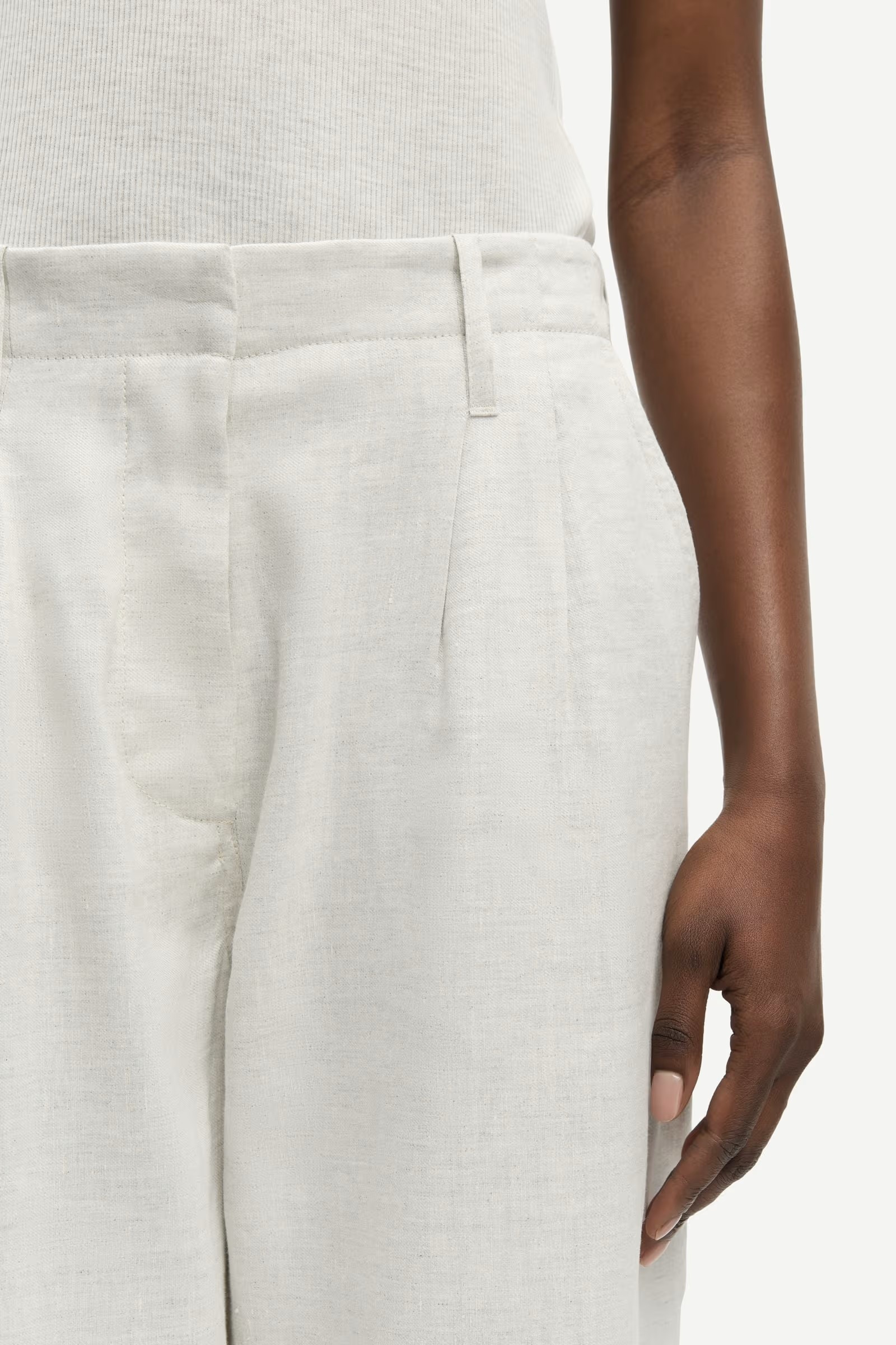 Samsøe - Saiben Bukse - Light Grey Mel - Bilde 3