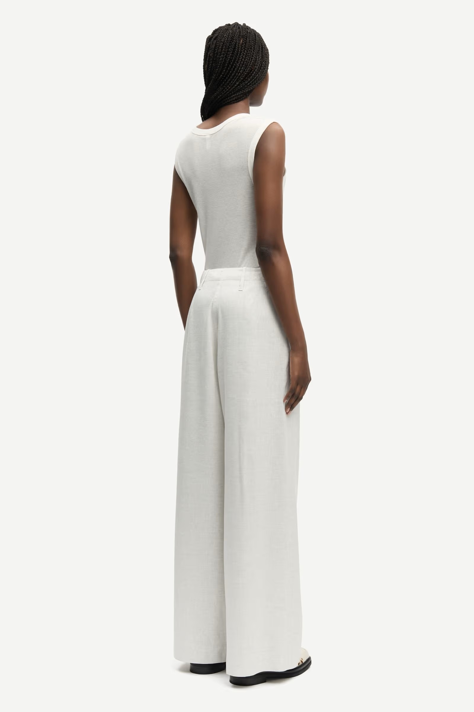 Samsøe - Saiben Bukse - Light Grey Mel - Bilde 2