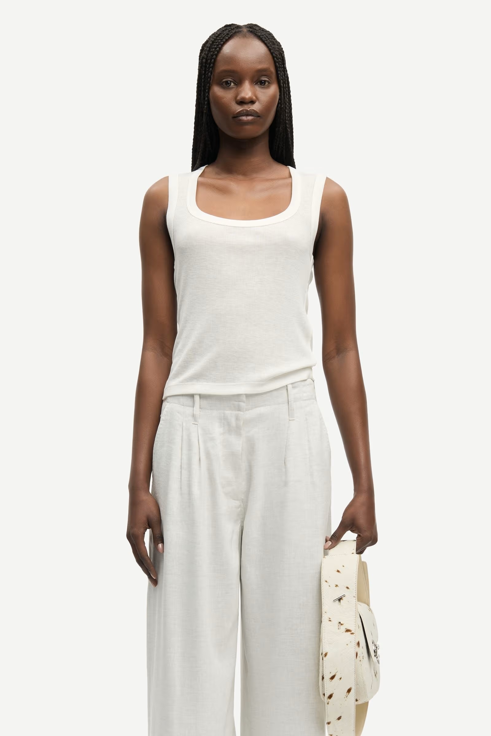 Samsøe - Saiben Bukse - Light Grey Mel - Bilde 5