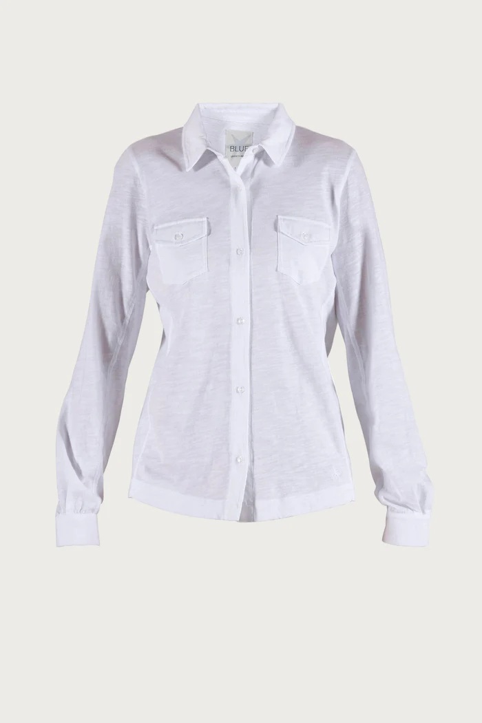 Blue - Lone Flamé Skjorte - White