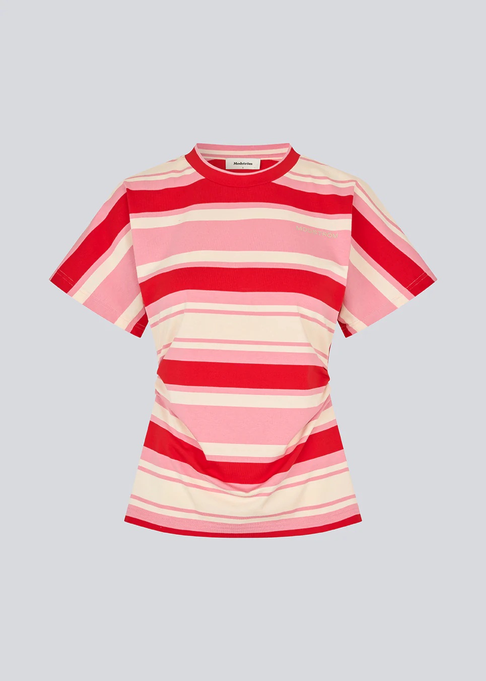 Modström - UrbanMd Stripe Tshirt - Hibiscus Peach Stripe