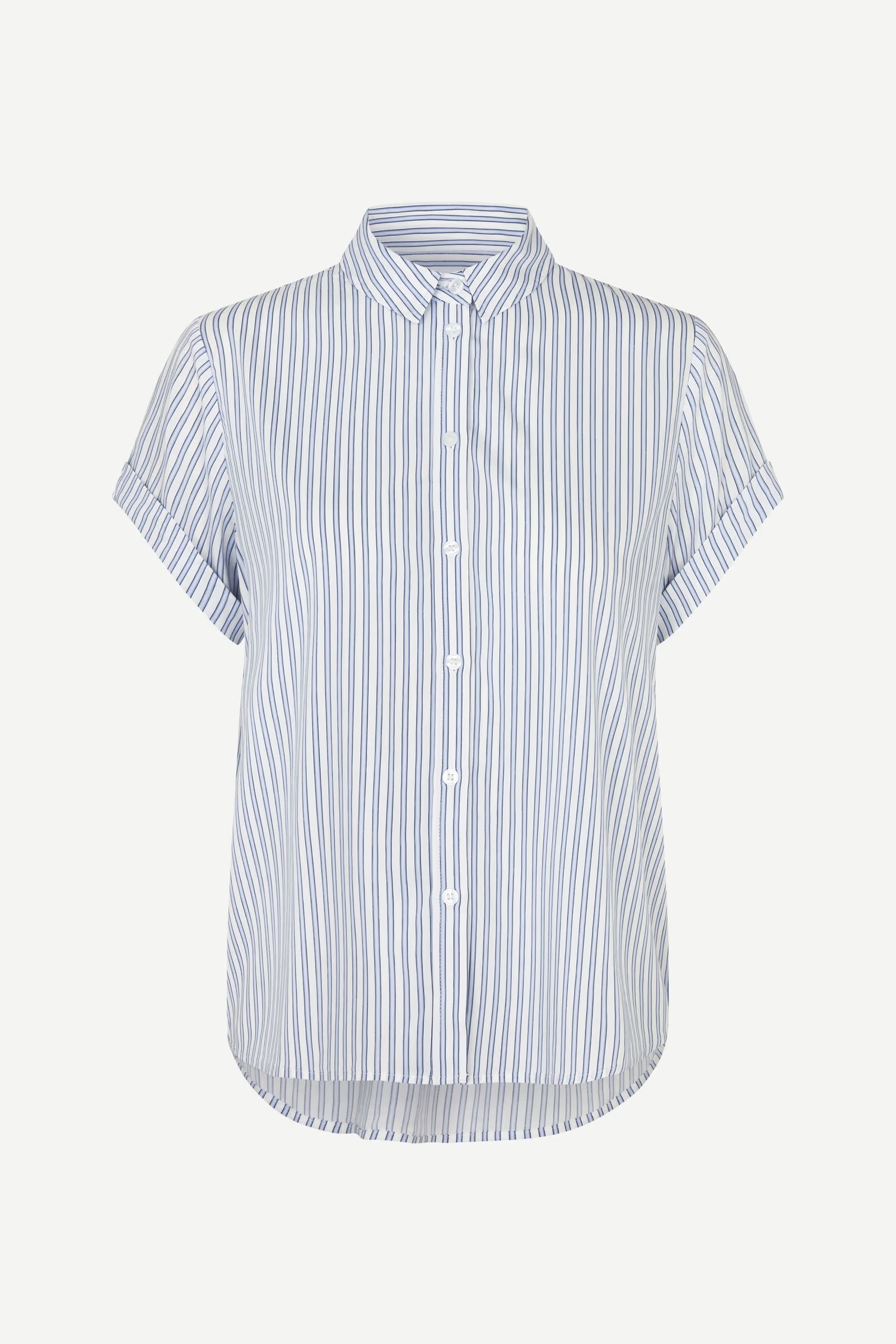 Samsøe - Majan Skjorte - Gray/Dawn Stripe - Bilde 2