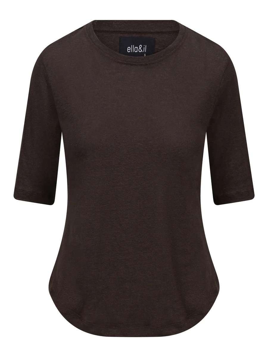 Ella & il - Karina Lin Tshirt - Dark Brown
