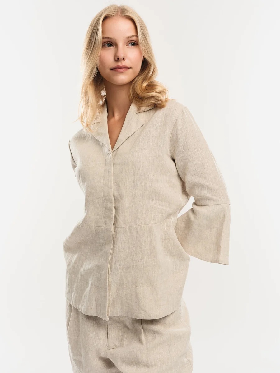 Ella & il - Guro Lin Skjorte - Beige Mel - Bilde 4