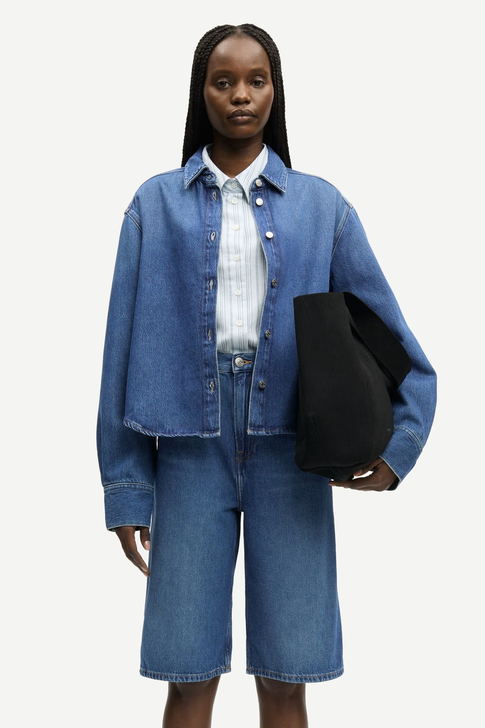 Samsøe - Sarebecca Shorts - Fluid Denim - Bilde 4