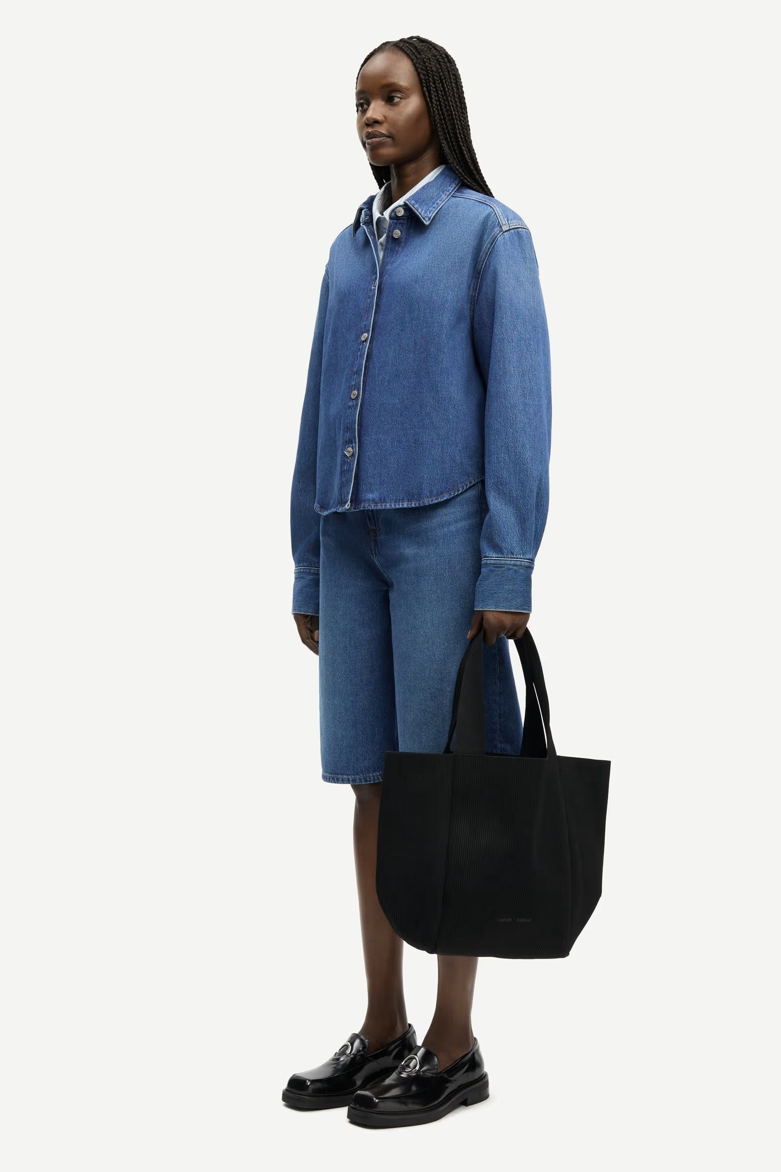 Samsøe - Sarebecca Shorts - Fluid Denim - Bilde 3