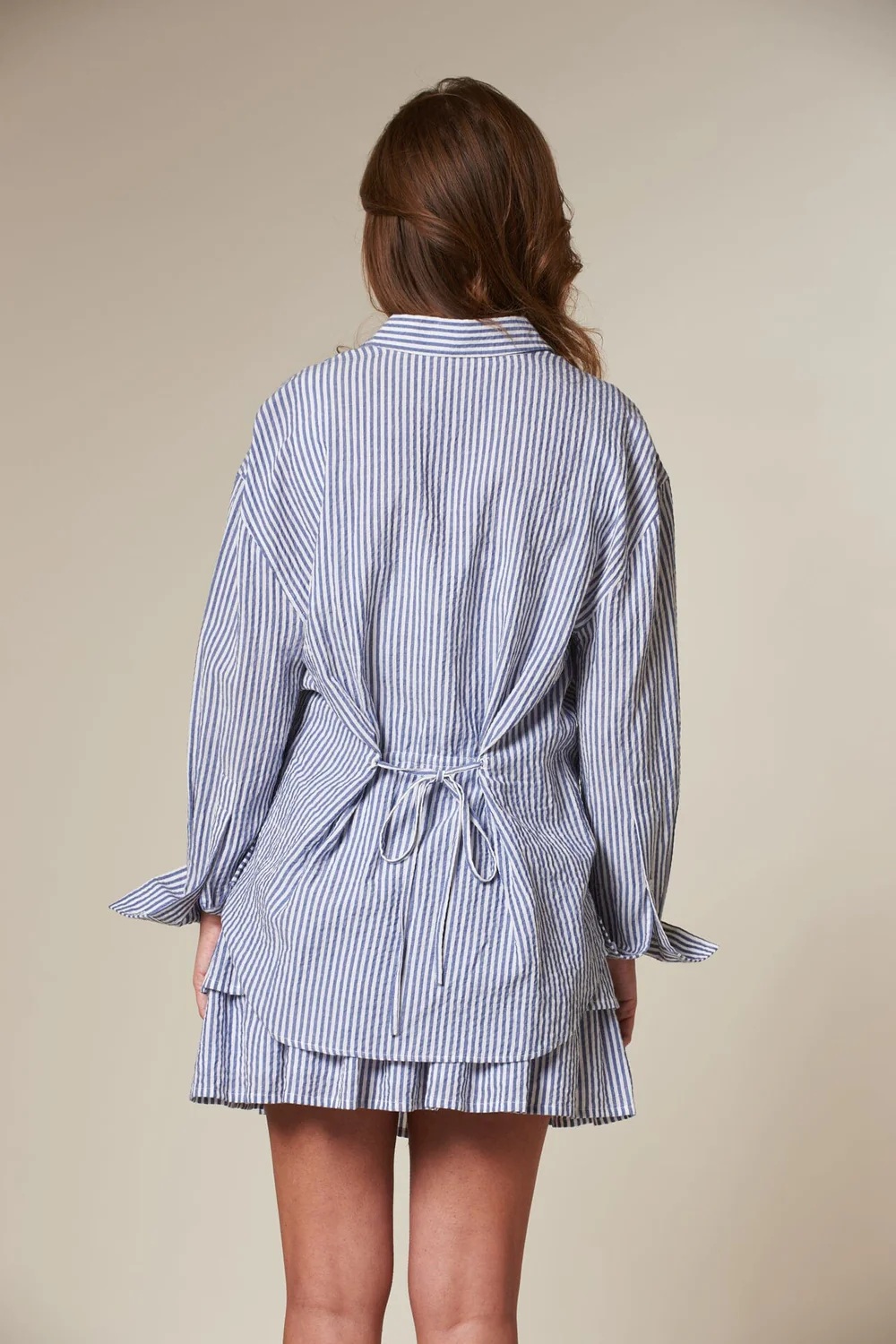 Arnie says - Palermo Seersucker Stripe Skjorte - Navy/White - Bilde 2