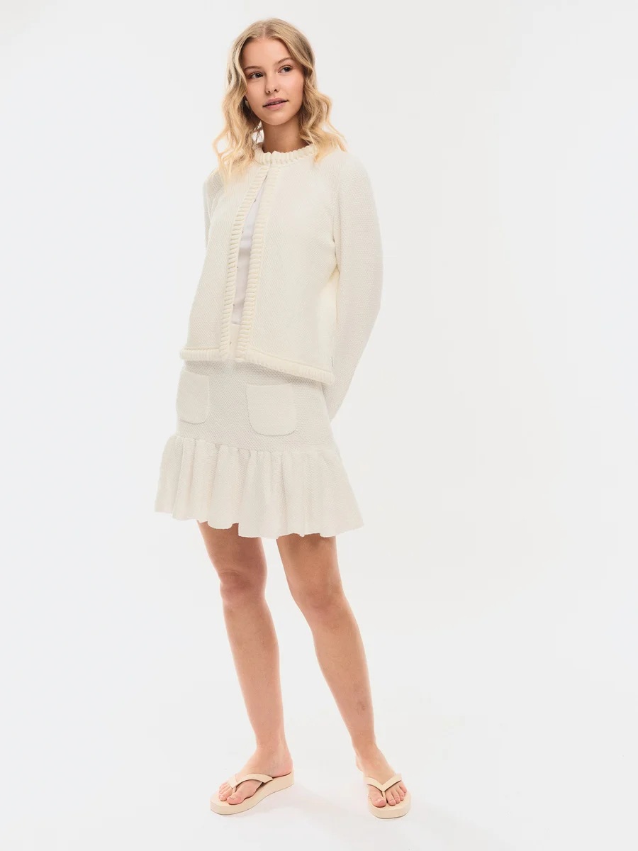 Ella & il - Claire Cotton Cardigan - White - Bilde 2