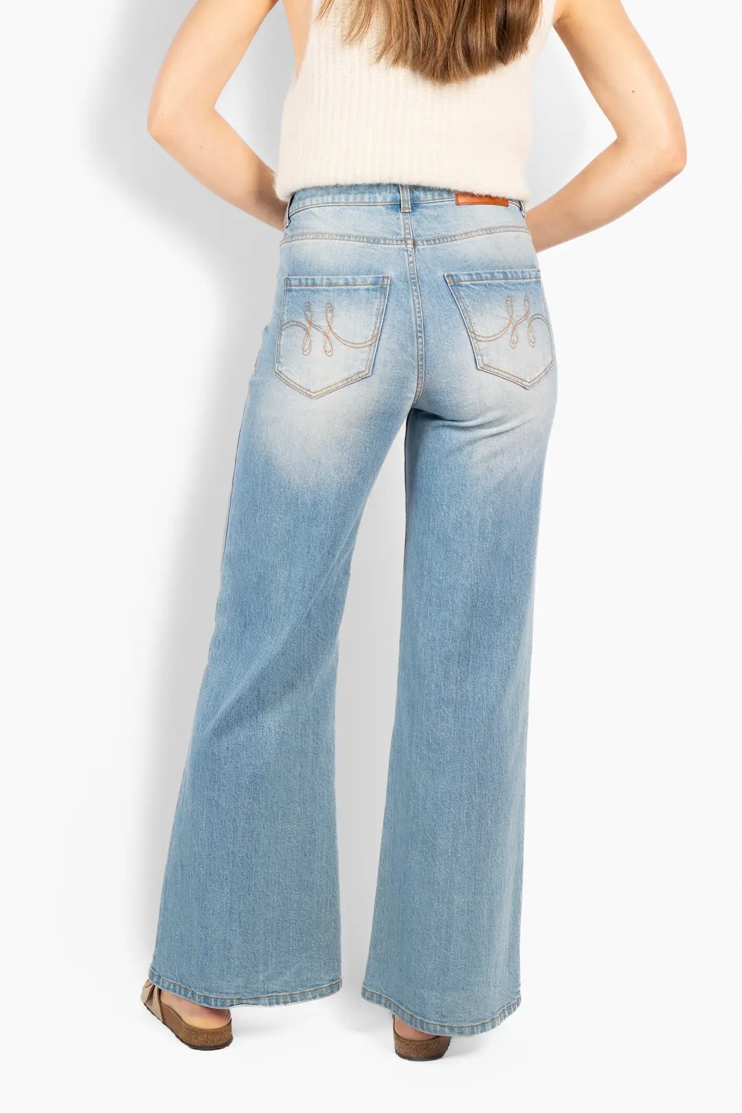 HÉST - Irina Wide Leg Jeans - Light Blue Denim - Bilde 2