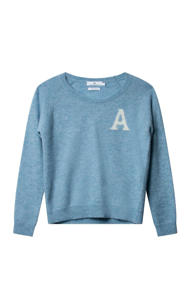 Arnie says - Fiona Heart Genser - Vintage Blue