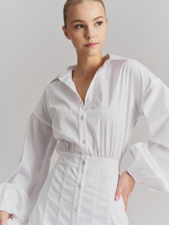 Ella & il - Penelope Broderi Kjole - White - Bilde 5