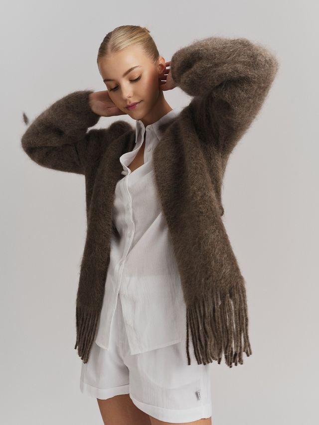 Ella & il - Fidele Chunky Cardigan - Brown - Bilde 5