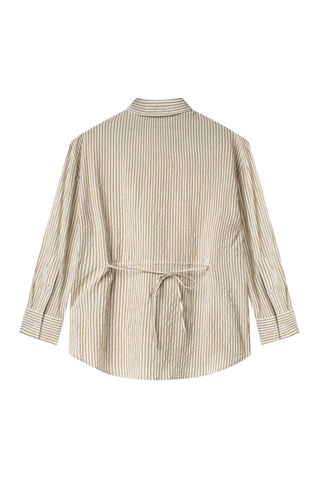 Arnie says - Palermo Seersucker Stripe Skjorte - Beige/White - Bilde 5