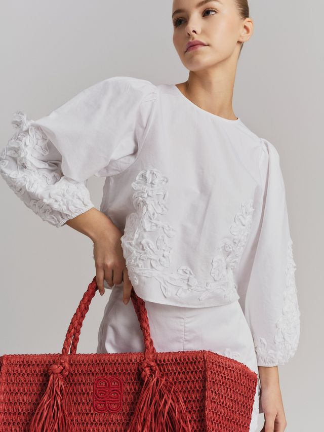 Ella & il - Vianna Broderi Bluse - White - Bilde 3