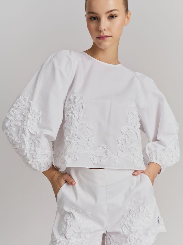 Ella & il - Vianna Broderi Bluse - White