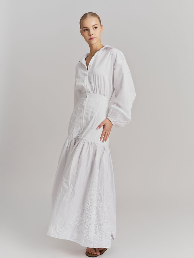 Ella & il - Penelope Broderi Kjole - White