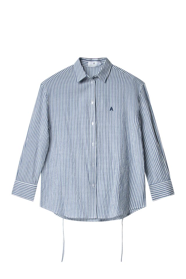 Arnie says - Palermo Seersucker Stripe Skjorte - Navy/White - Bilde 3