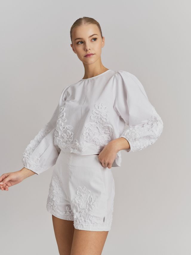 Ella & il - Vianna Broderi Bluse - White - Bilde 2
