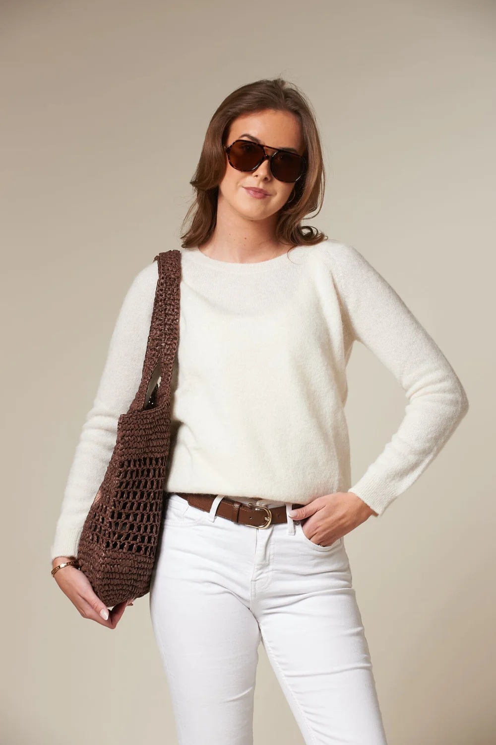 Arnie says - Raffia Tote Veske - Brown - Bilde 3