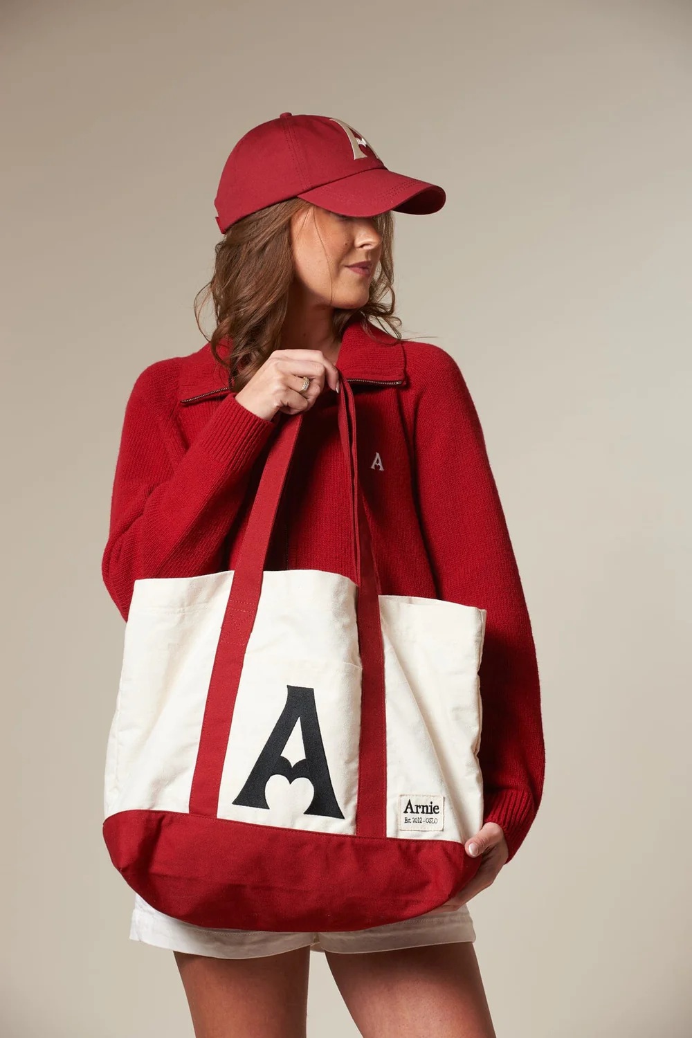Arnie says - Bosco Heart Veske - Offwhite/Red