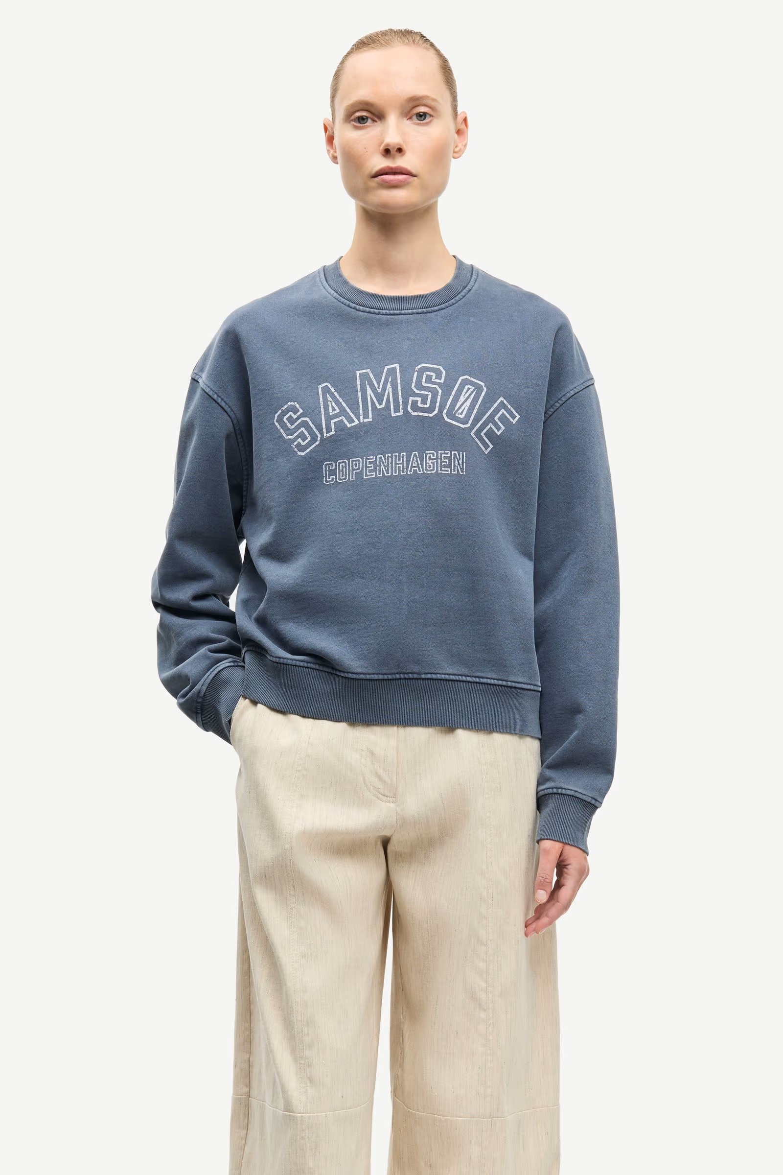 Samsøe - Savan Genser - Ombre Blue Pigment
