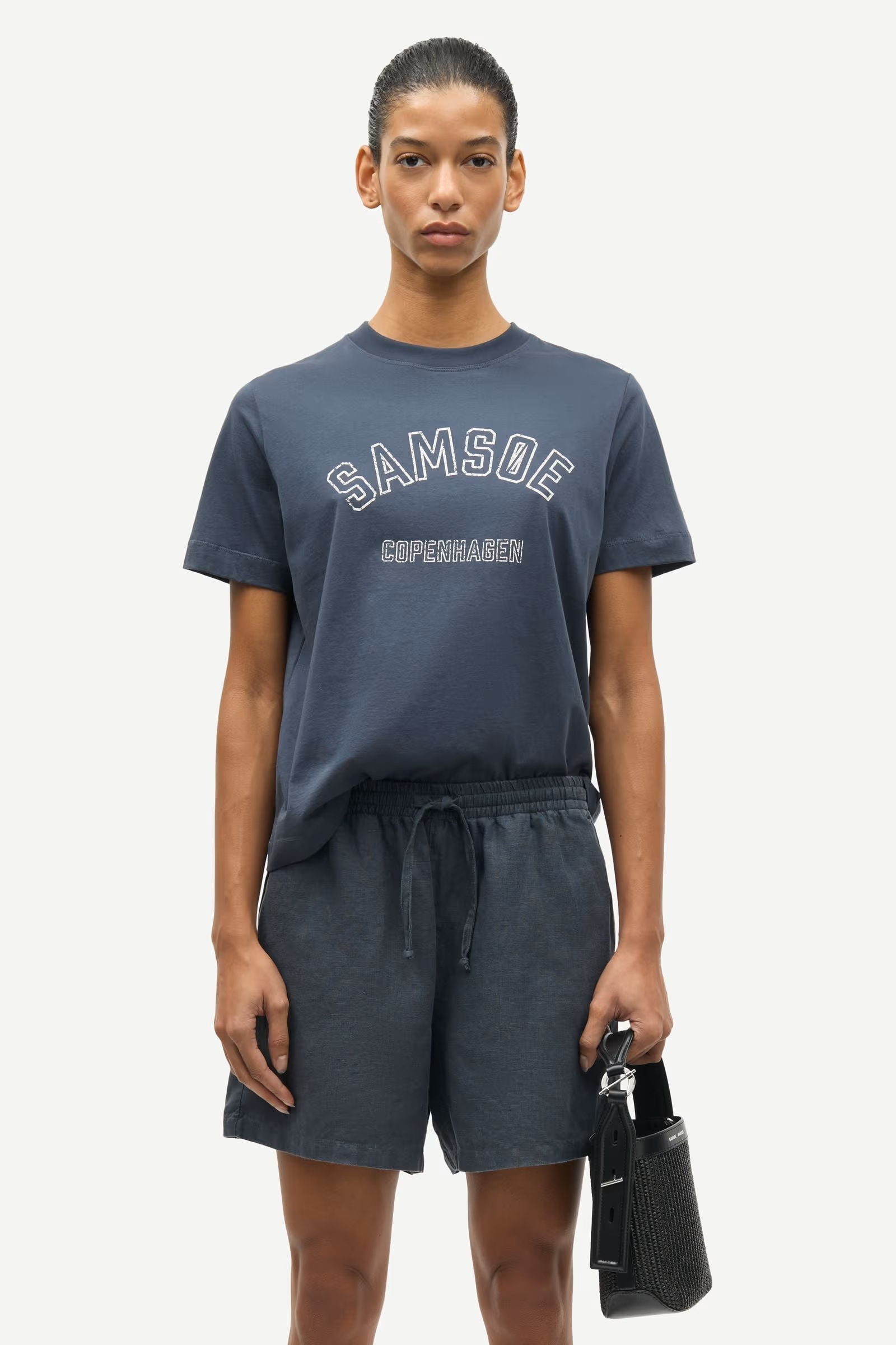 Samsøe - Sacamino Tshirt - Ombre Blue Logo