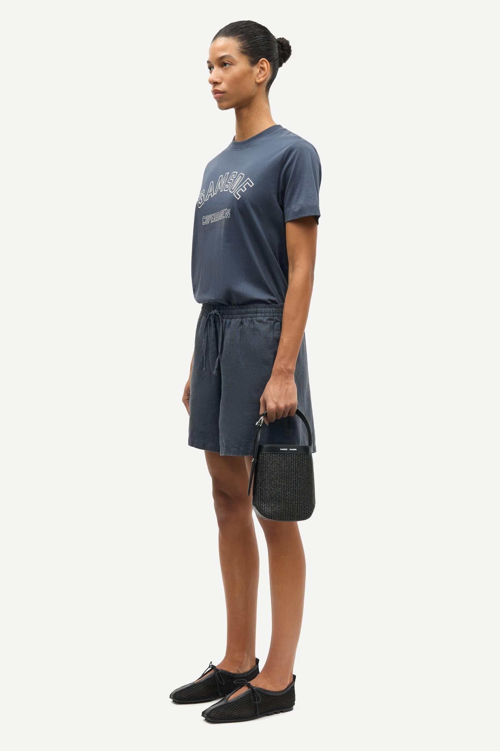 Samsøe - Sacamino Tshirt - Ombre Blue Logo - Bilde 5