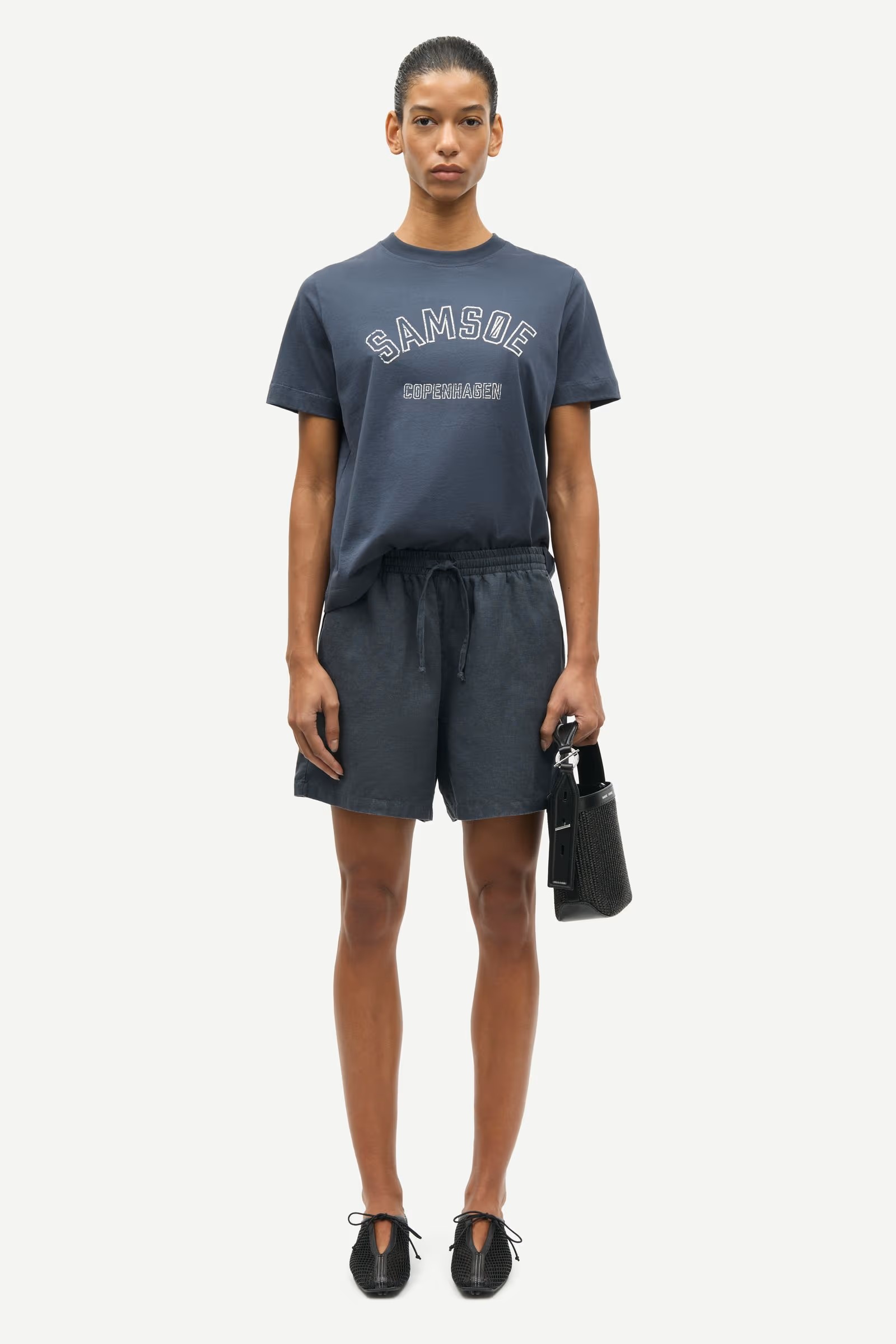 Samsøe - Sacamino Tshirt - Ombre Blue Logo - Bilde 4