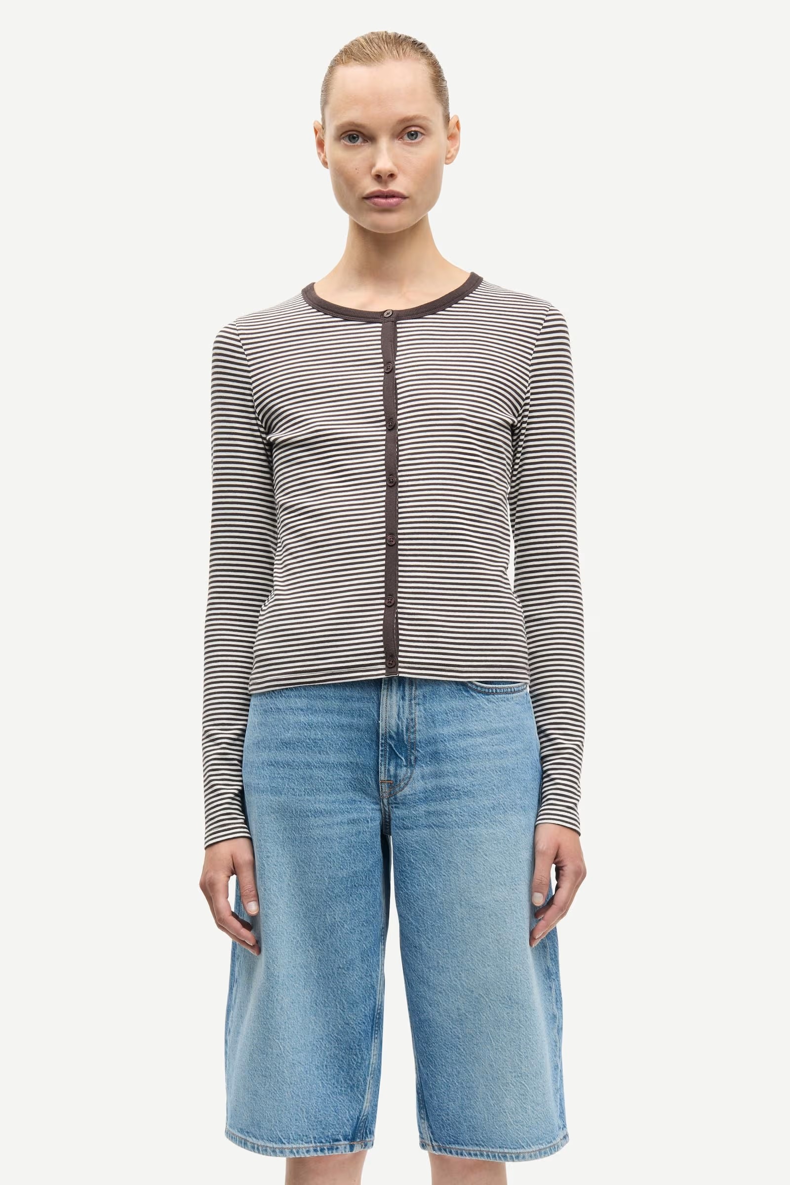 Samsøe - Saalexo Cardigan - Mulch Stripe