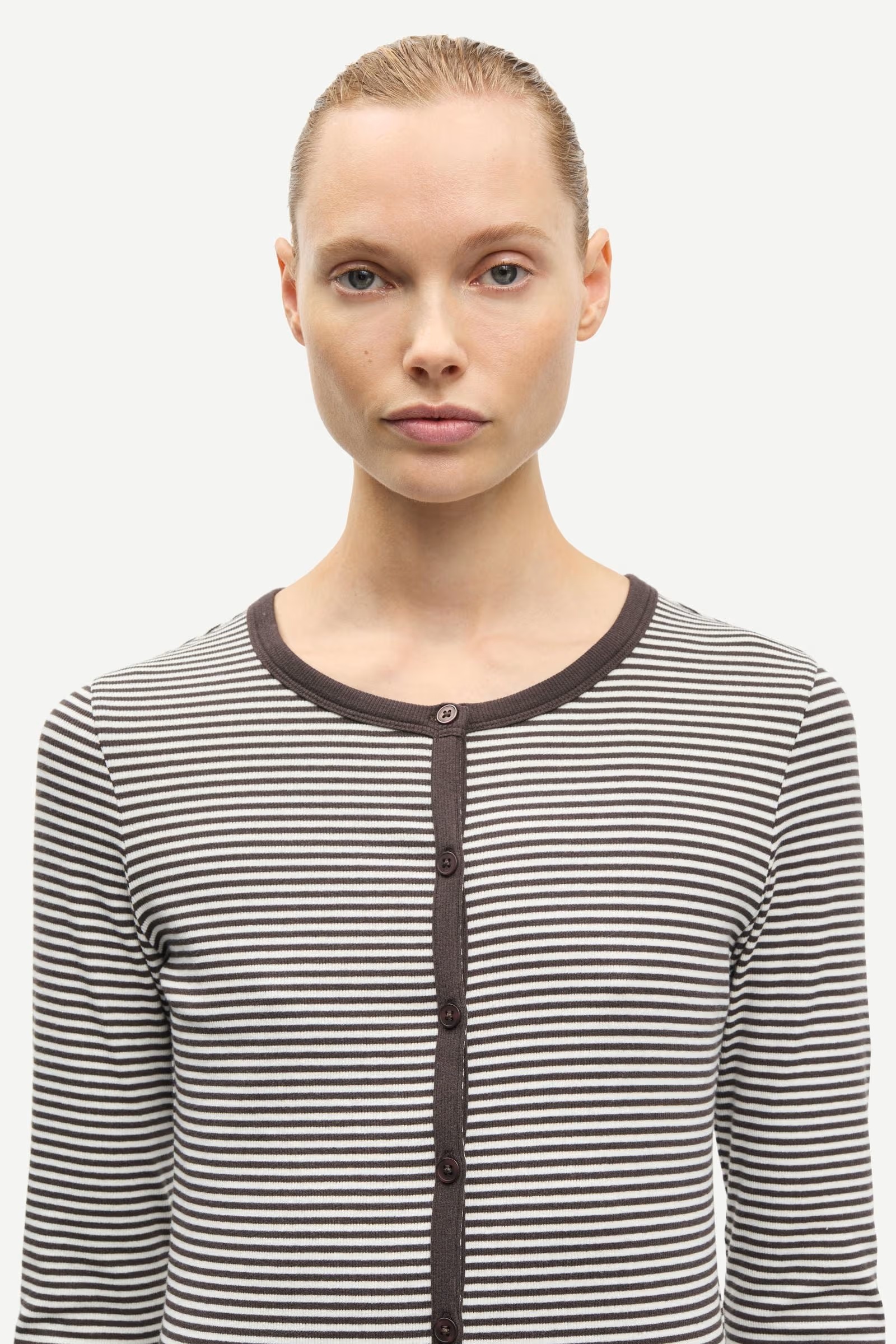 Samsøe - Saalexo Cardigan - Mulch Stripe - Bilde 4